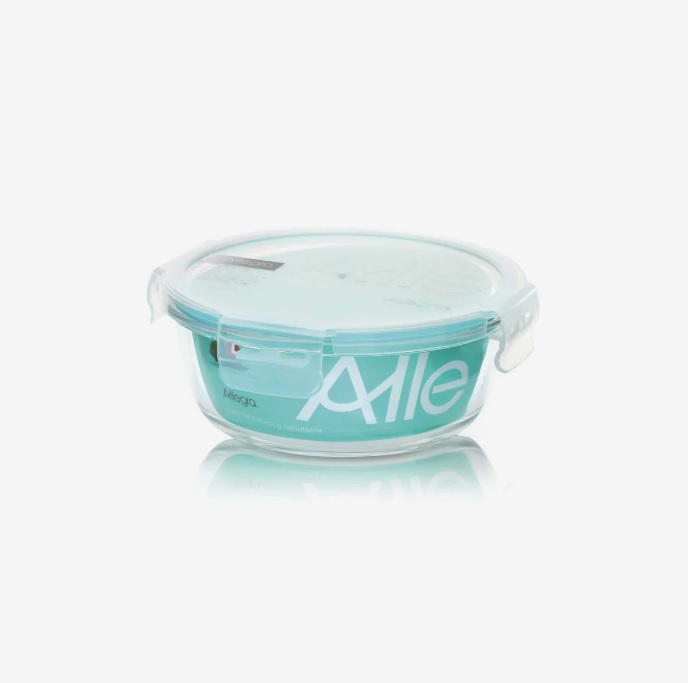 Contenedor Hermético Vidrio Circular 370 ml