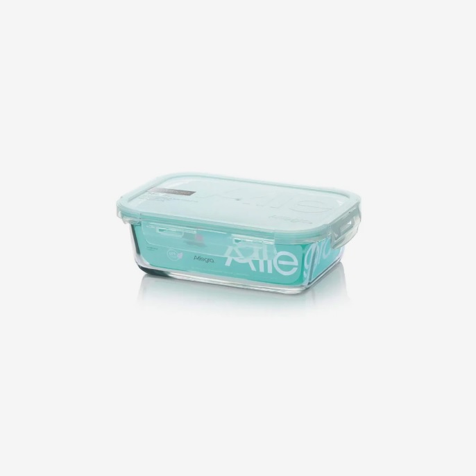 Contenedor Hermético Vidrio Rectangular 420 ml