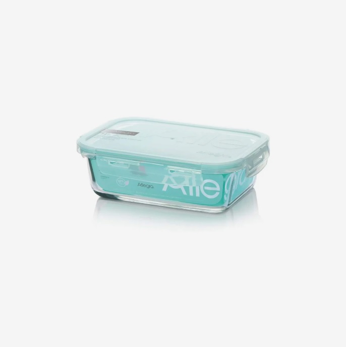 Contenedor Hermético Rectangular Vidrio 600 ml