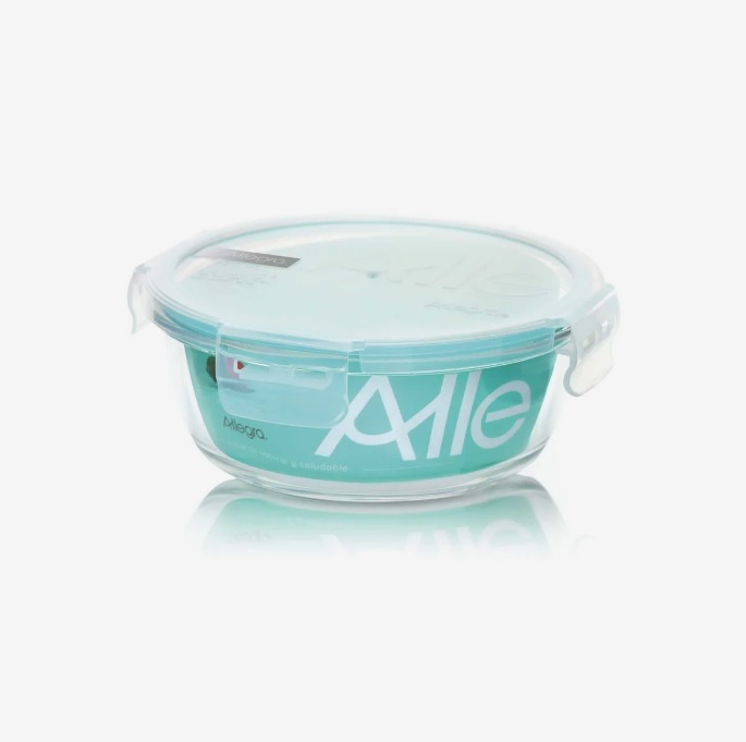Contenedor Hermético Vidrio Circular 720 ml