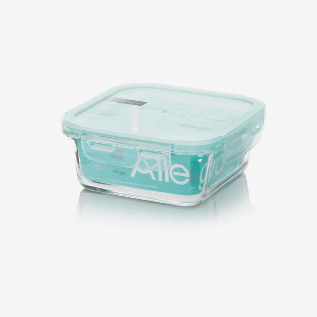 Contenedor Hermético Vidrio Cuadrado 740 ml