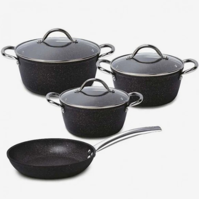 Batería de Cocina 7 Piezas Aluminio Forjado