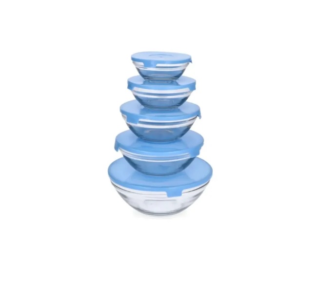 Set de 5 Pote de Vidrio