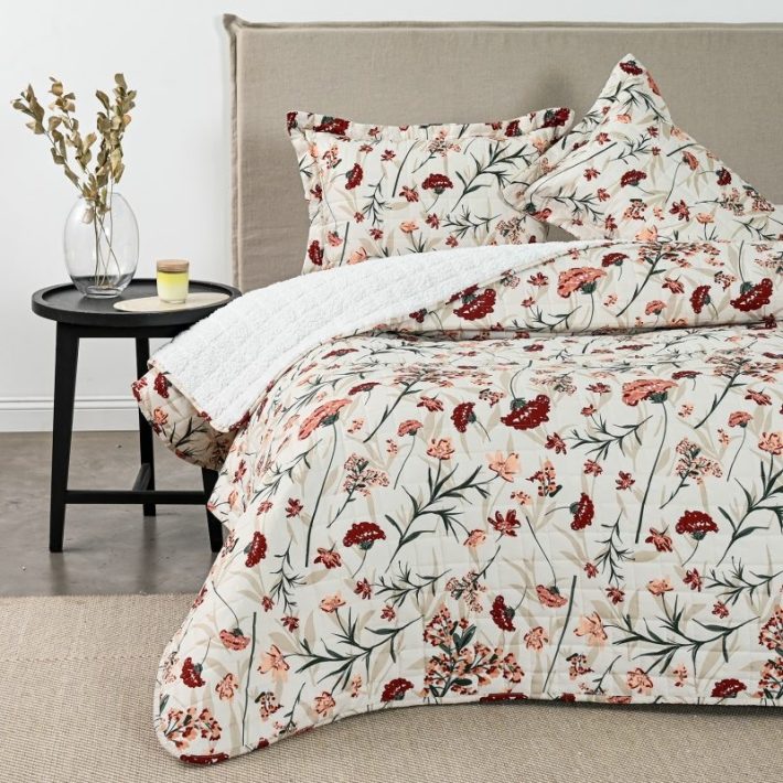 Quilt Estampado con Sherpa 2 Plazas