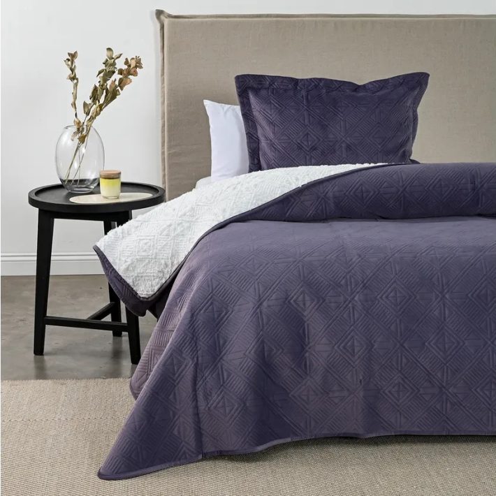 Quilt Velvet con Sherpa 1,5 Plazas